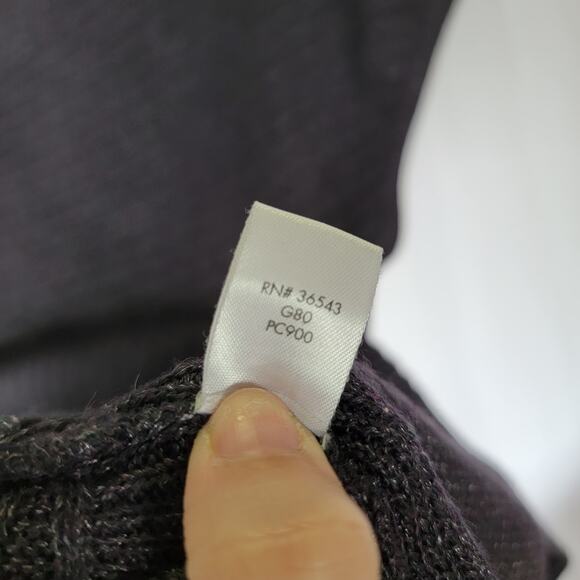 Calvin Klein Purple Metallic Wool Blend Cap Sleeve Tunic Sweater Blouse Size XS - Picture 8 of 11